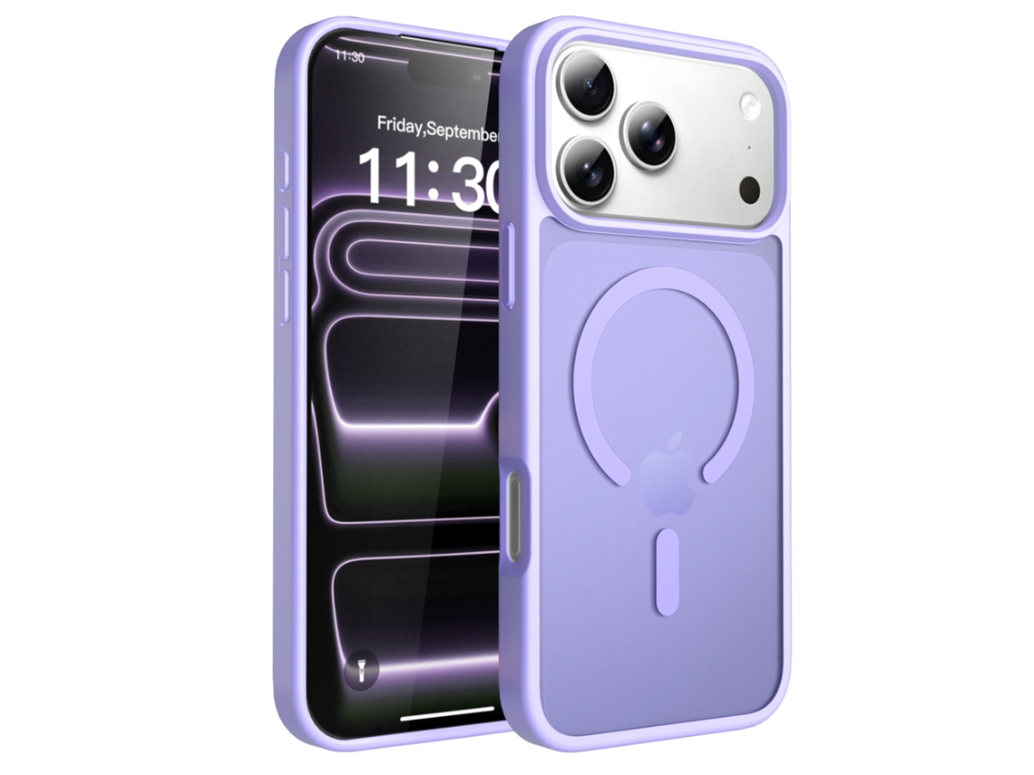 Capa De Celular Fosca, Magnética E Com Toque Aveludado, Resistente A Quedas.roxo Claro - Iphone 16 Pro