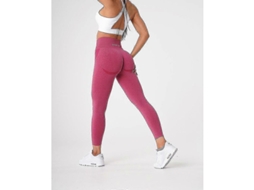 _leggings de Spandex Sem Costura Speckled Nvgtn Mulher Alças Altas Treino Academia Yoga