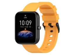Pulseira De Silicone Step De 20 Mm Para Amazfit Bip 3 Com Fivela Preta Em Aço Inoxidável.