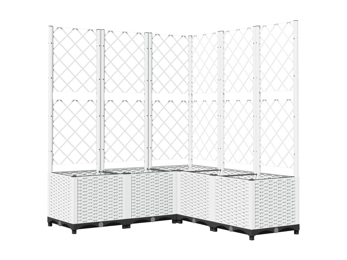 Garden Planter, Garden Planters Vidaxl Branco Polipropileno (120 X 120 X 136 Cm)
