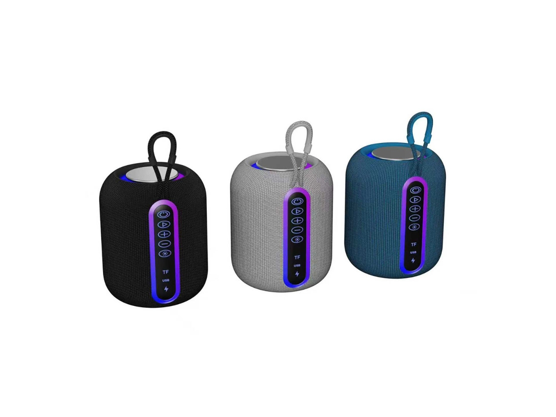 Caixa de Som Bluetooth 5.4 M17 Portátil para Aventura, Tws Dupla, Subwoofer com Luzes RGB ZSANFS (preto)