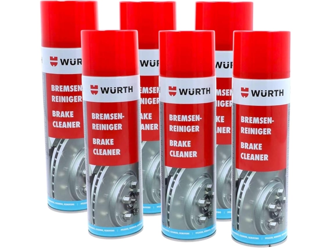 Wurth Limpador De Travões E Componentes Mecânicos Spray 500 Ml Pack De 6 Sem Siliconas E Secagem Rápida