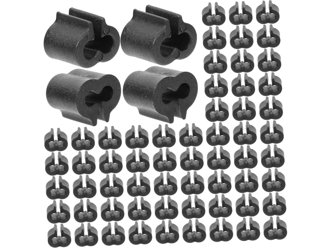 Conjunto De 100-presilhas Para Pés Cadeira, Fixadores De Móveis, Grampos Tubulares Antiderrapantes De 4mm, Pretos, Para