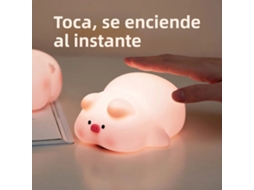 (porquinho) Luminária Noturna De Silicone Com Led E Sensor De Toque