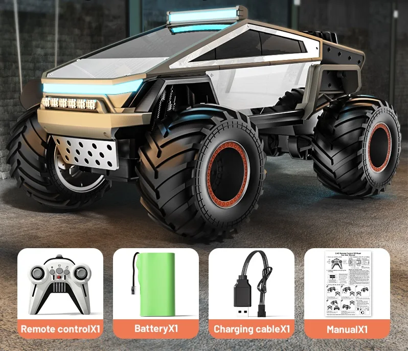 Brinquedo De Simulação De Caminhonete Controlada Remotamente, Veículo Off-road Para Escalada Controlado Remotamente Por 2.4g.