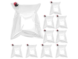 10 Unidades De Sacos Recarga Para Sacolas Vinho, Bolsas Reposição Vinho 5 Litros, Dispensador Recarga. Aquaforge