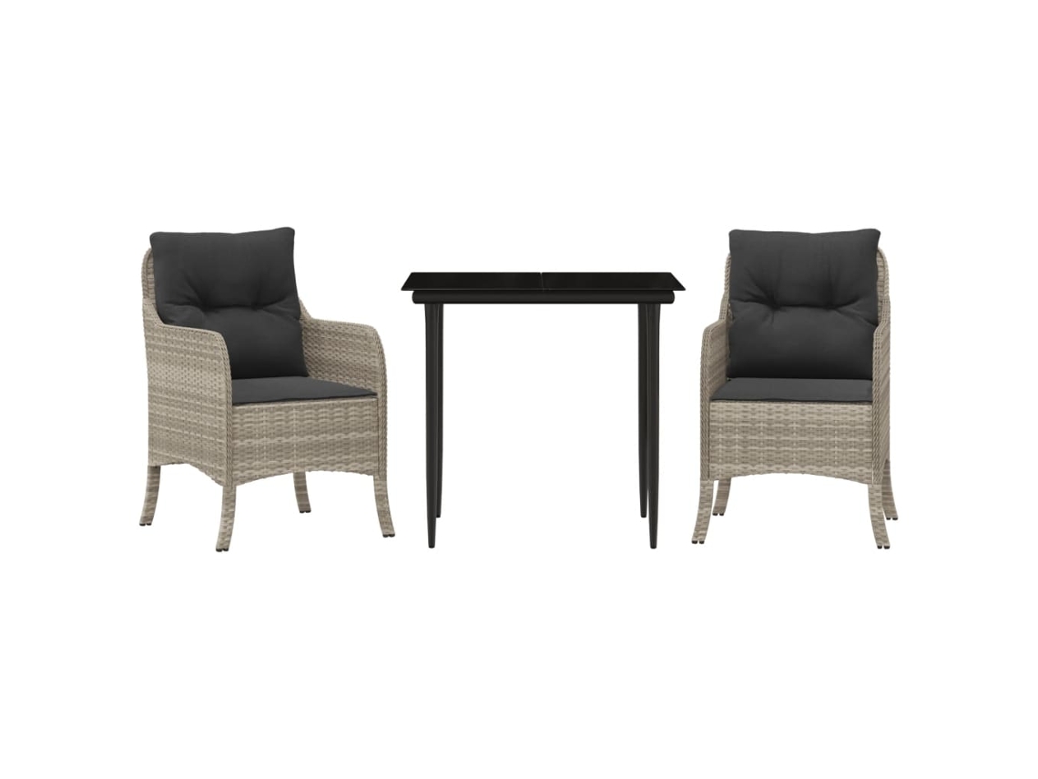Garden Dining Set, Garden Dining Sets Vidaxl Cinzeto Rattan / Vime (80 Cm Table Length)