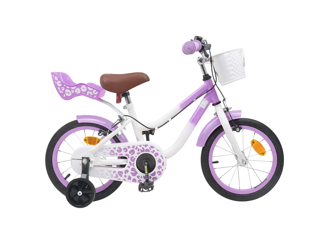 Vidaxl Bicicleta Infantil 14 Polegadas Para 3 A 5 Anos Roxo
