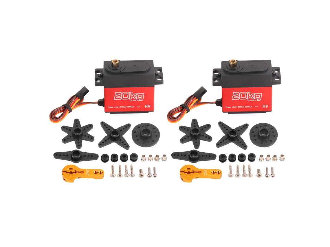 Mali servo Digital Profissional 20kg Rc Car À Prova D'água com Braço Metálico 25t para Carros Rc 1/10 1/12