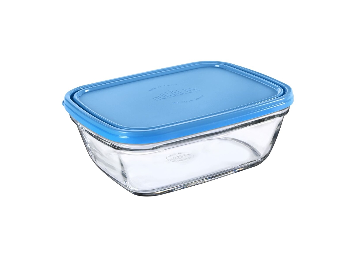 Lancheira Retangular com Tampa Duralex Freshbox Azul 1,7 L
