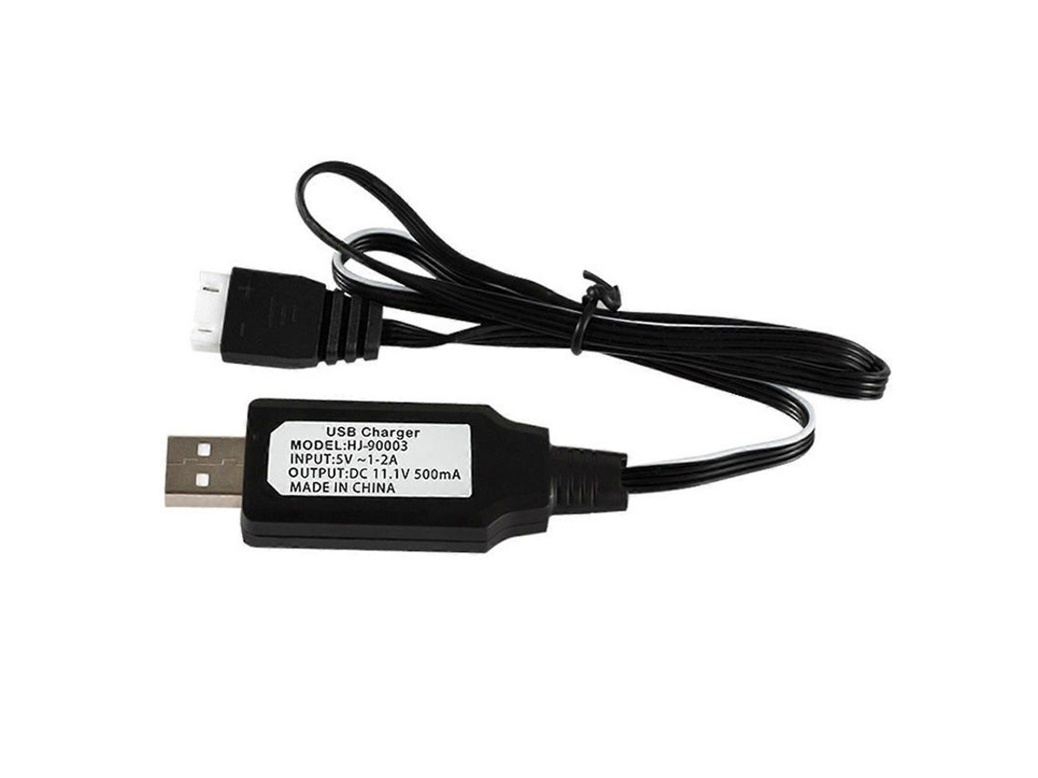 Carregador de Bateria USB para RC 11.1V Li-ion, LiPo, Lipo, Plug de 4 Pinos, 500mA