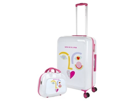 Happiness Rosto Pc Conjunto de bagagem AGATHA RUIZ DE LA PRADA (45x68x26 Cm)
