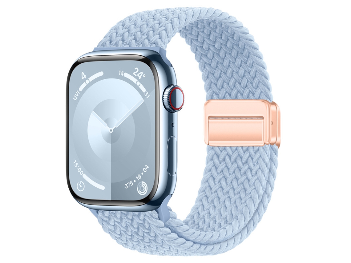 Bracelete Para Apple Watch 42/44/45/46/49mm Azul Claro Cuich