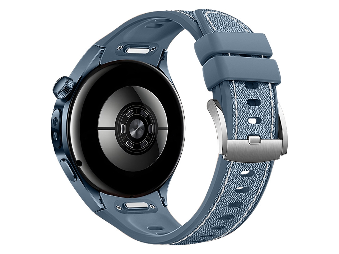 Pulseira de Couro e Silicone para Huawei Watch 5 42mm azul claro HEXINYIGJLY