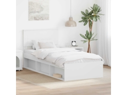 Vidaxl Estrutura Da Cama Branco 100 X 200 Cm Derivados De Madeira
