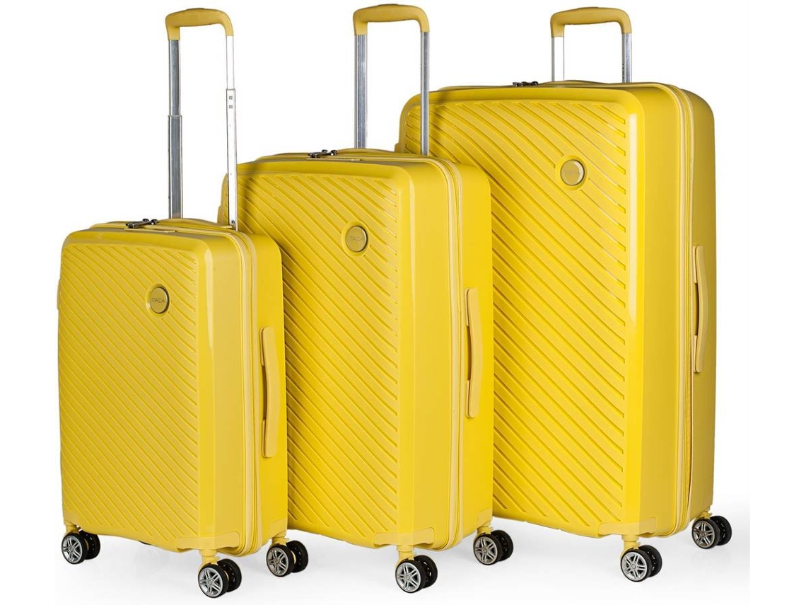 Conjunto de Malas de Viagem ITACA Amarelo (38x55x19cm)