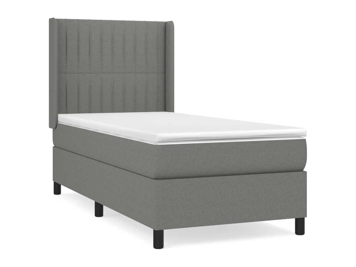 Box Spring Bed, Box Spring Beds Vidaxl Cinzeto Tecido (80 X 200 Cm)