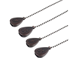 Conjunto De 4 Peças De Ventilador De Teto E Luminária Pendente Em Estilo Vintage, Ideal Para Banheir Gokoco