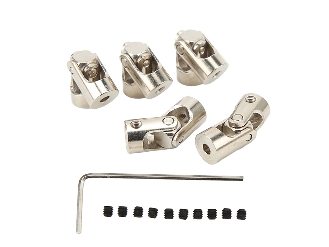 Business 5pcs Acoplador de Eixo de Junta Universal 3mm Aço de Alta Resistência para Carro e Barco Rc