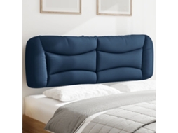 Vidaxl Almofadão De Cabeceira Hvar 160 Cm Tecido Azul