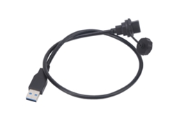 Conector Usb Tipo C Fêmea Impermeável Com Trava De Rosca Para Painel - E10tpc-tf-f/u3-a-m(1m)