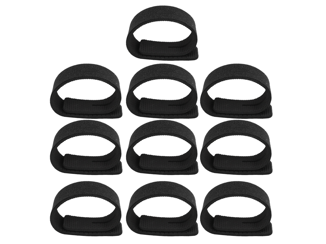 Fitas Elásticas para Vara de Pesca Preto 10un