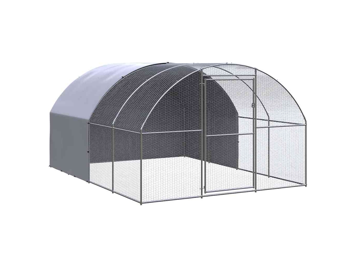 Vidaxl Galinheiro De Exterior 3x4x2 M Aço Galvanizado