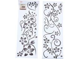 Kit De Adesivos De Parede Em Rattan Com 2 Peças E Decoração Removível Para Sala De Estar.