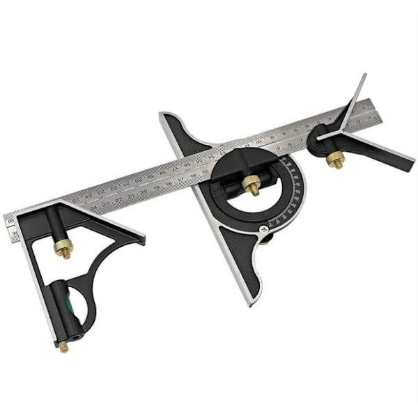 Conjunto De Ferramentas Medição Ângulo Multifuncional Ajustável Combinado 300 Mm, Ferramenta De Ângulo Resistente, Medidor De Ângulo Precisão
