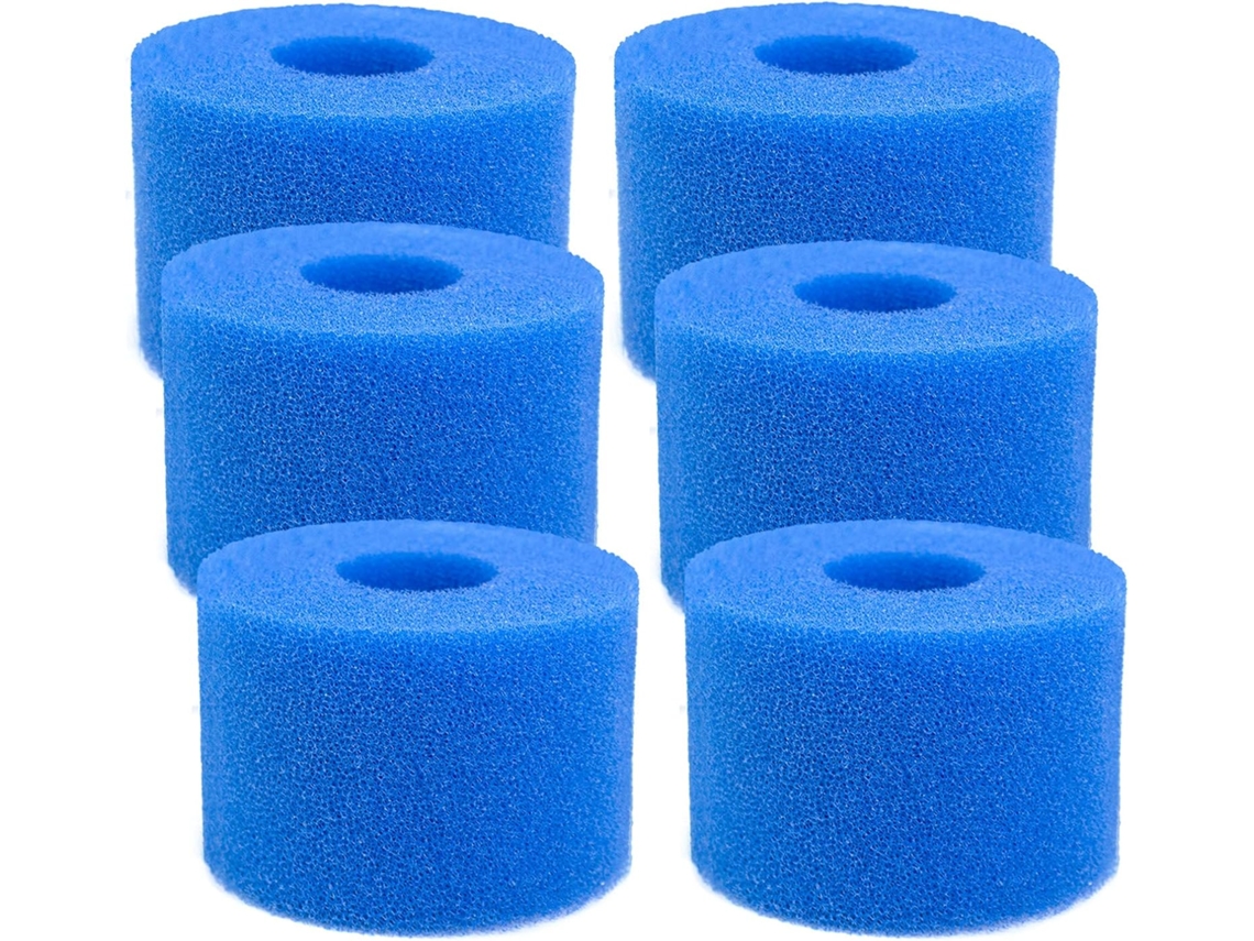 6 Peças de Esponja Filtrante Reutilizável AQUAFORGE em espuma para piscina