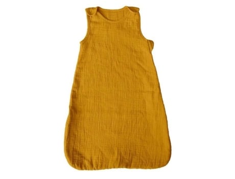 Saco De Dormir Bebê “sem Mangas” 70cm Mostarda Paris Price Amarelo Homea