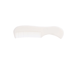 Pente Para Barba E Bigode Portátil Em Ps Com Forma Branco - Pente Antiestático Durável