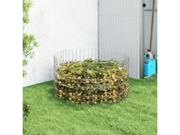 Vidaxl Compostor De Jardim Ø100x50 Cm Aço Galvanizado