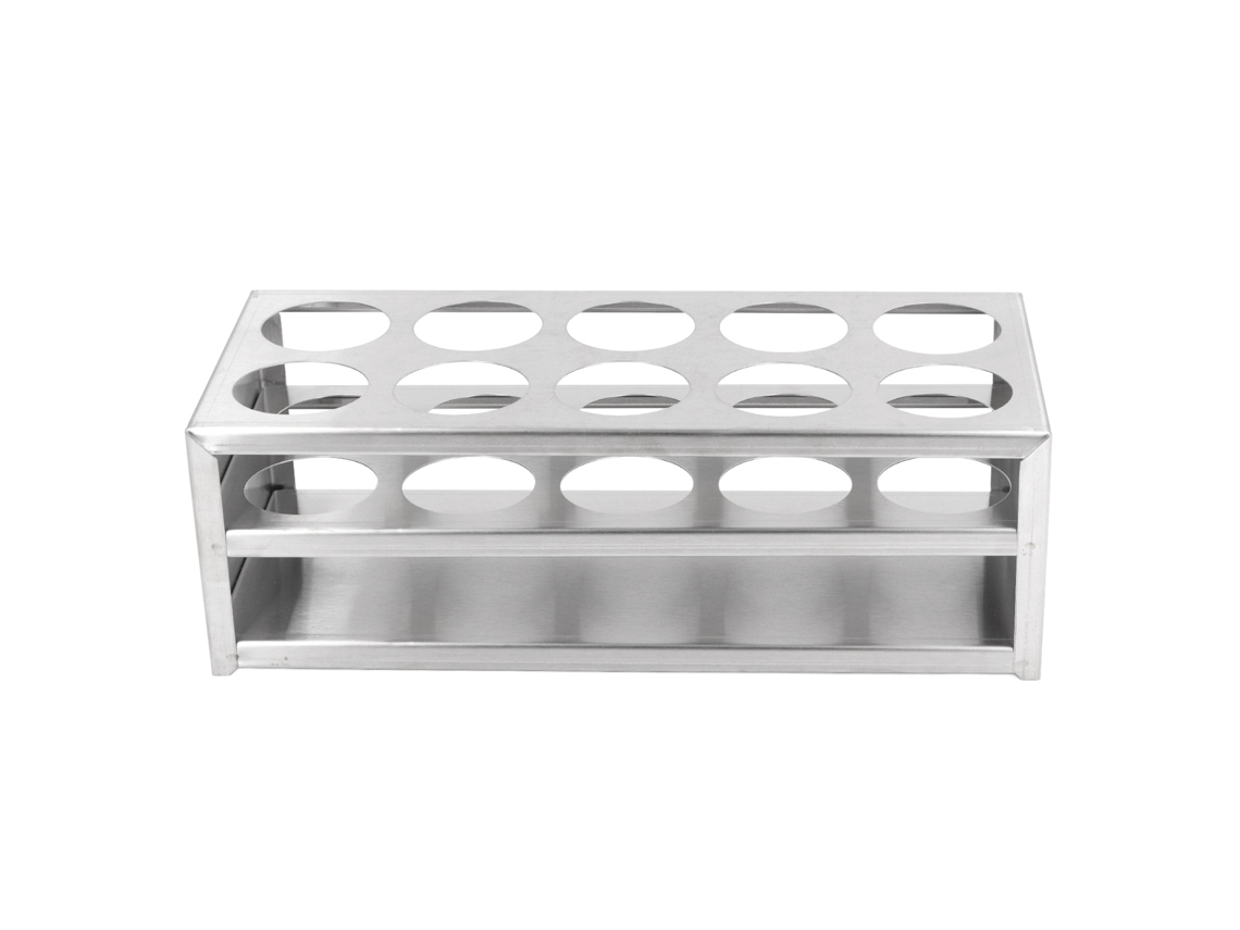 Porta Tubos de Acero Inoxidable 304, Rack para Laboratório e Estudo, 40mm, 10 Orifícios