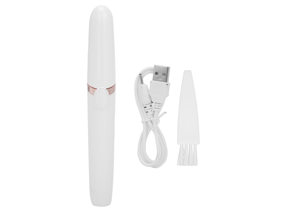 Afeitadora Eléctrica De Cejas Usb Para Mujer Blanca