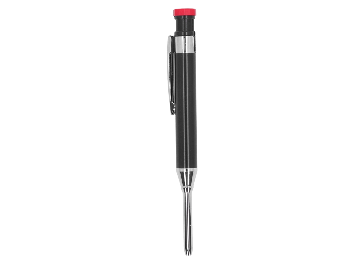 Lápiz Mecânico De Carpinteiro Heavy Duty Com Afiador, Ponta Longa E Buraco Profundo Para Carpintaria E Construção, Cor Preta