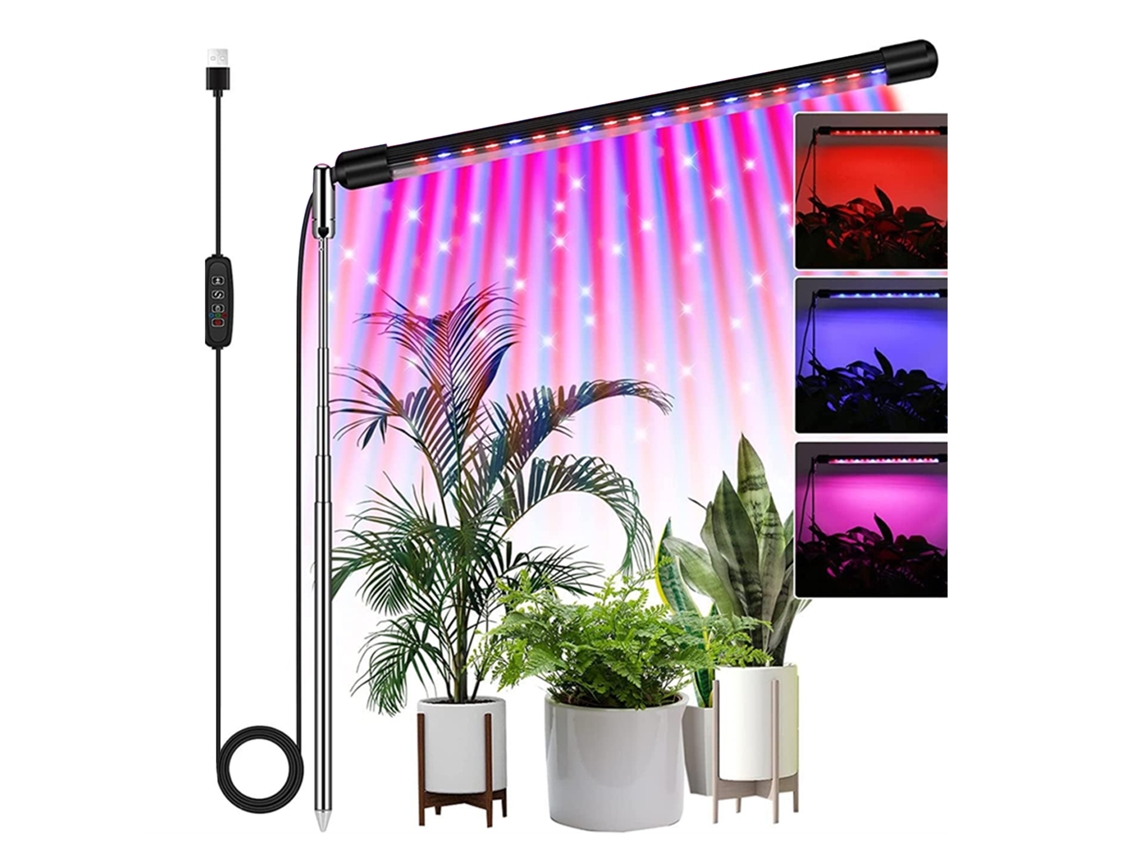 2026 luz Led para Plantas Internas Usb com Timer 3/9/12h 10 Níveis de Brilho Vermelho/azul/5500k para Plantas Suculentas
