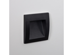 Baliza Exterior Led 4w, Encastrável, Em Alumínio, Para Parede, Quadrada, Preta, Leif 2700k Branco Quente