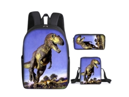 Mochila KOHREE Estudantil Dinossauro Conjunto de Três Peças