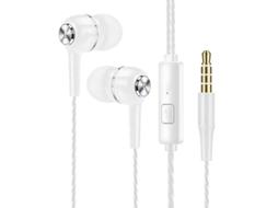 FONES DE OUVIDO SEM FIO MDUG à prova d'água com Gancho e Microfone (laranja e Branco)