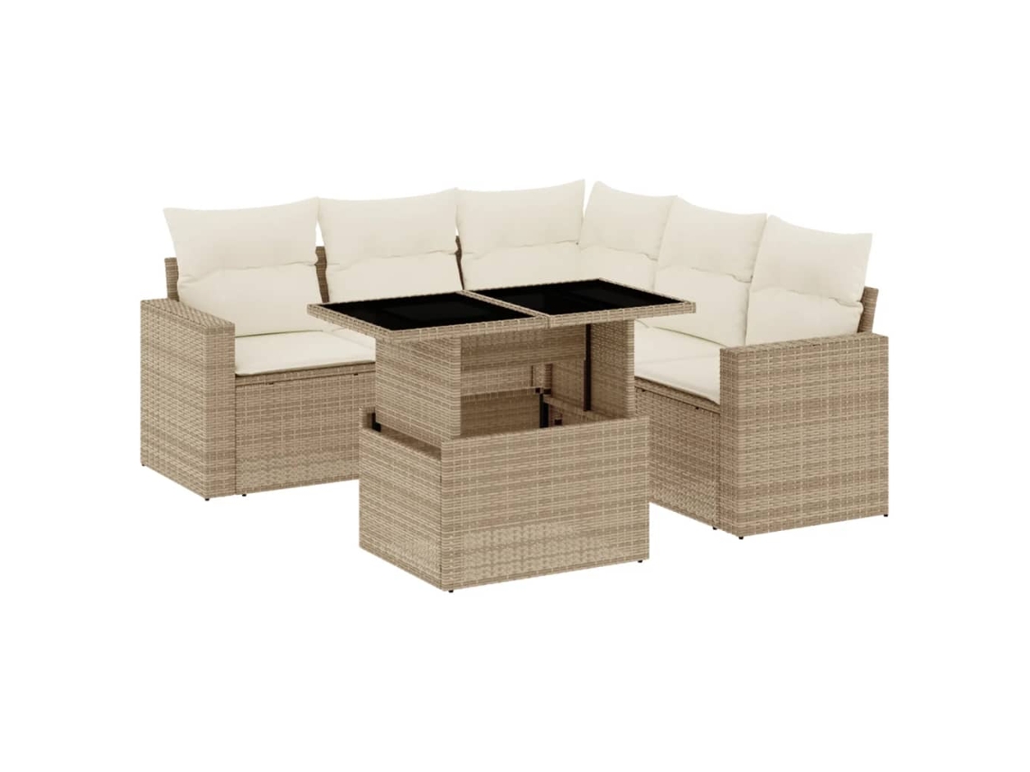 Garden Sofa Set, Garden Sofa Sets Vidaxl Bege Rattan / Vime (n/a)