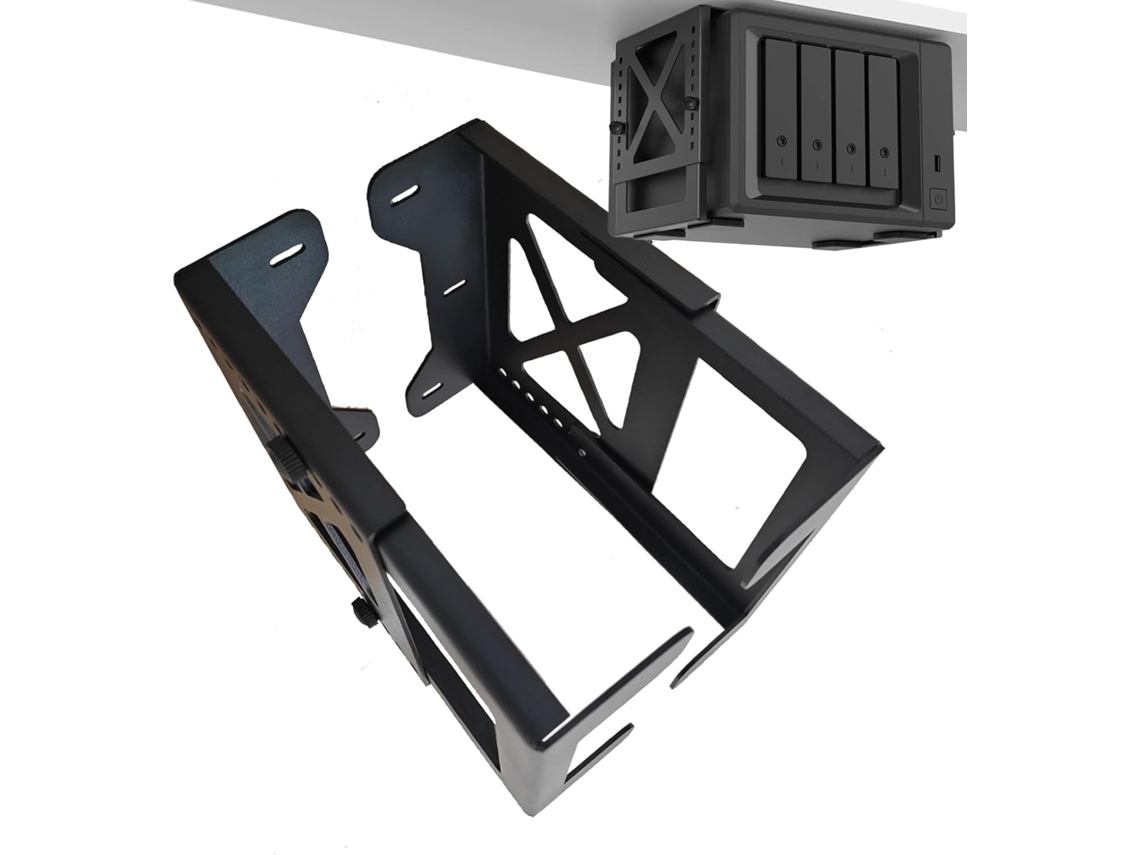 Suporte para instalação sob a mesa CHABERLU para dispositivos multimídia e gerenciamento de cabos