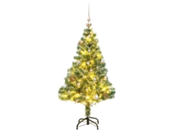 Vidaxl Árvore De Natal Artificial C/ 150 Leds Conj. Bolas E Neve 150cm