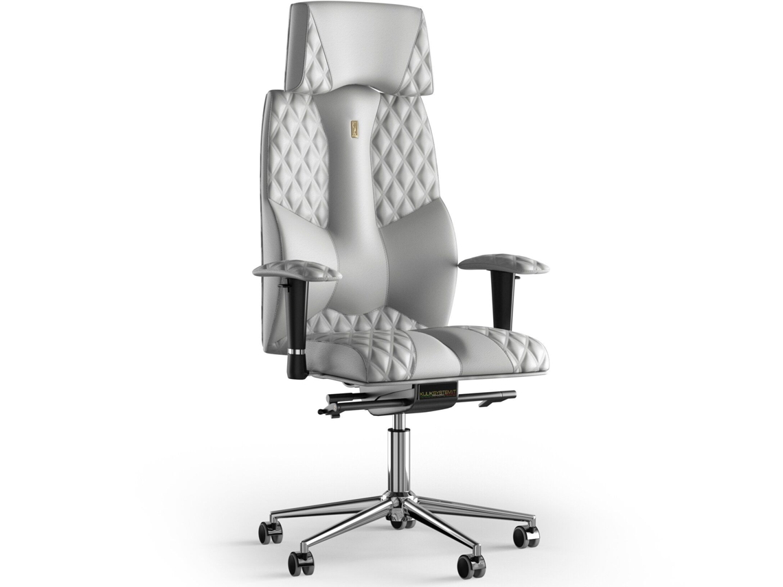 Cadeira de Escritório Ergonómica KULIK Business Stitching Couro (Branco -130x50x50cm)