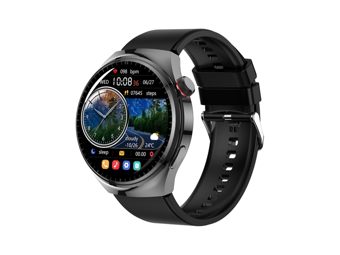 (preto) Smartwatch Com Tela Ips De 1,6 Polegadas, Pulseira De Silicone E Monitoramento De Oxigênio No Sangue.