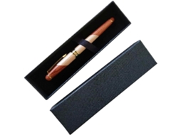 Conjunto De Caneta Escritório Em Madeira Jacarandá Com Estojo Preto.