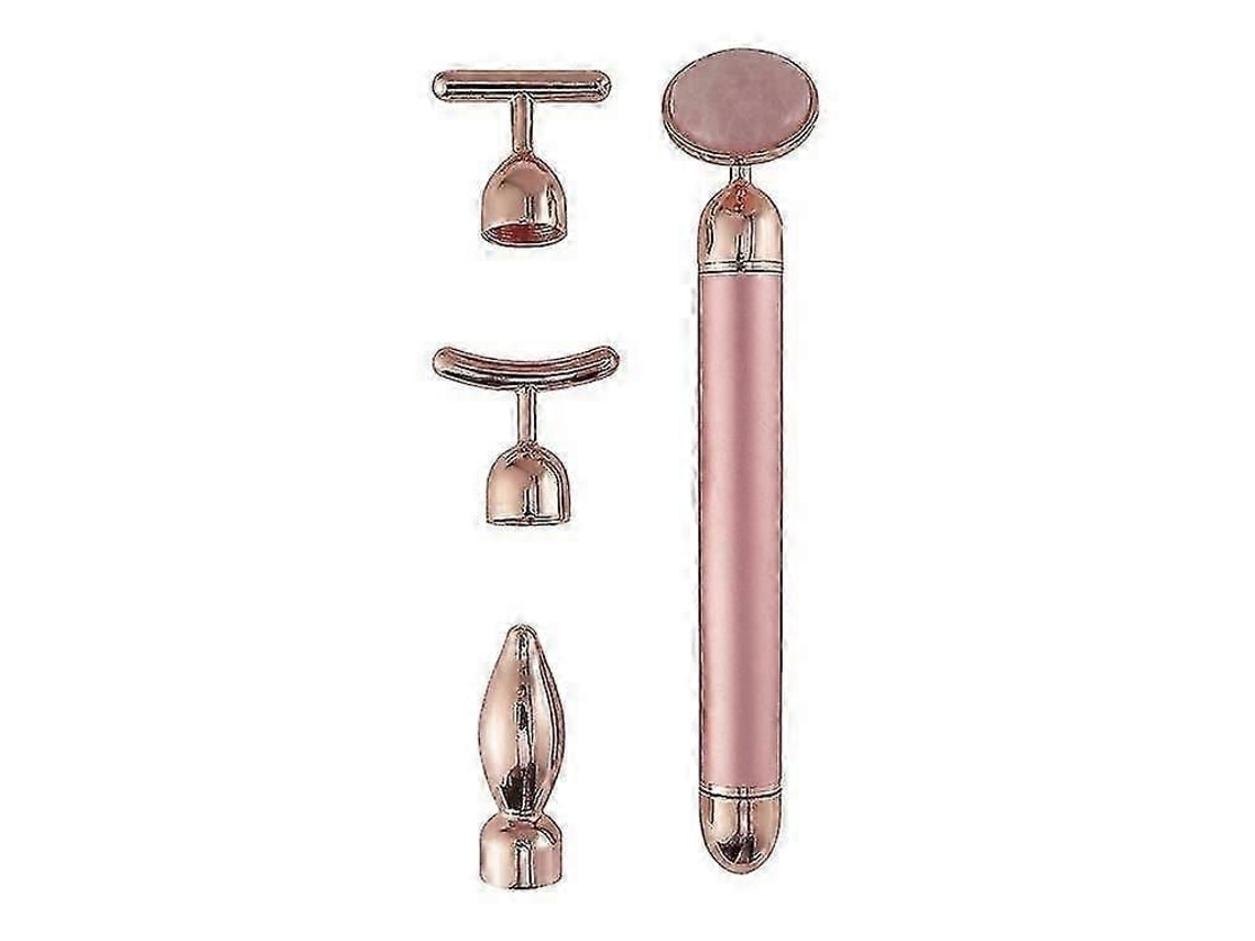 Massageador Facial 2025, Aparelho de Massagem em Formato T com Sinalização Elétrica, 1 Conjunto, Ouro Rosa GOKOCO