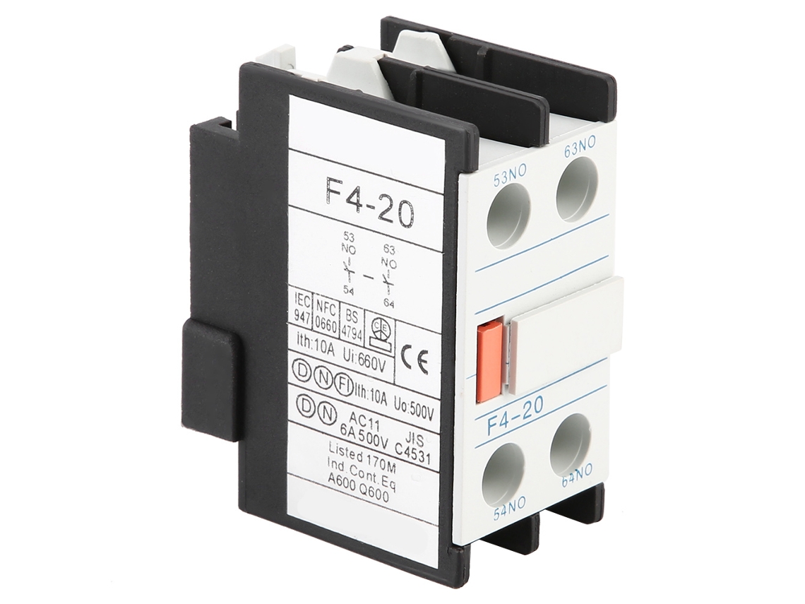 8pcs Bloco De Contato Auxiliar F4-20 2no Para Contator Ca Série Cjx2 Cjx4 Lc1