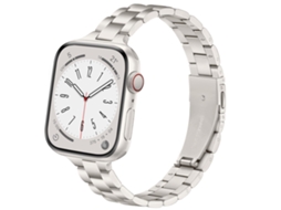 Pulseira De Aço Inoxidável Para Apple Watch, Tamanhos 45/41/44/40/42/38/49 Mm, Compatível Com Apple Watch Series 8, 7, 6, Se E 15. Pulseira Ultrafina.