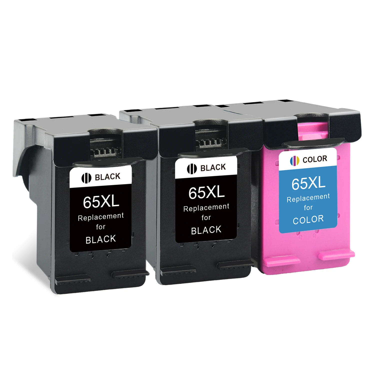 3 Tinteiros Nº 65xl para Impressoras Hp 65, Compatíveis com os Modelos Envy 5010, 5020, 3720, 2130, 2652, 2655, 3723, 3724 e 3730. MDUG